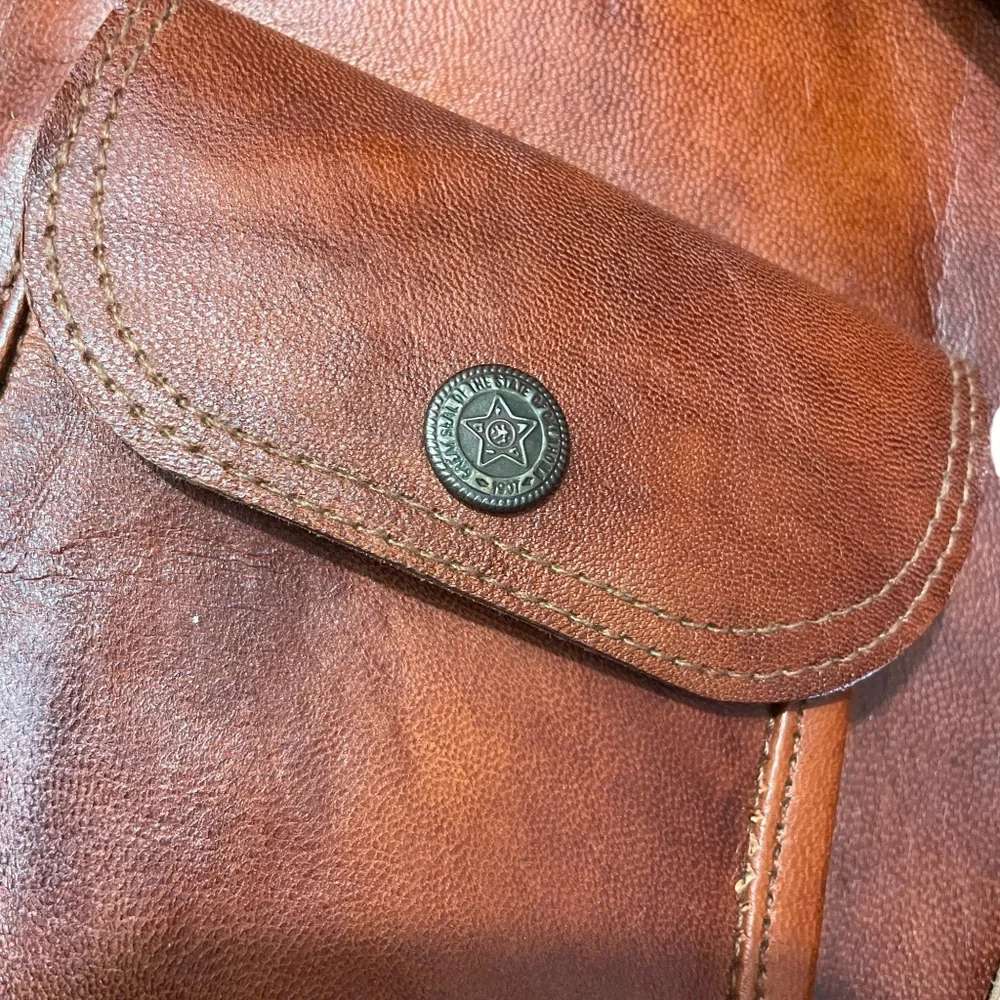 Vintage Leather Great‎ Seal of the State of Oklahoma 1907 Satchel Saddle Bag